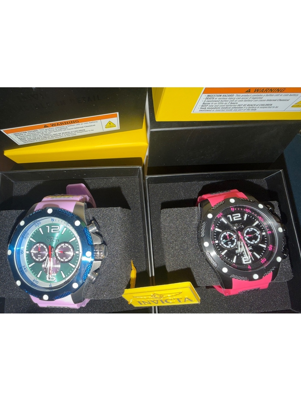 (2) INVICTA I-FORCE AXIS WATCHES -50mm The JOKER & PINK PANTHER WATCHES $600